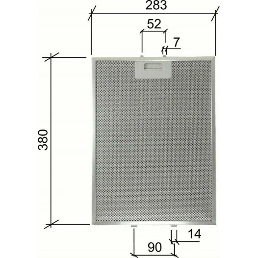 Elica Metaalfilter GF03QB 380x283x9mm