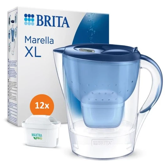 Dzbanek filtrujący Brita Marella Cool XL 3,5 l + zestaw 12 wkładów filtrujących Brita Maxtra+
