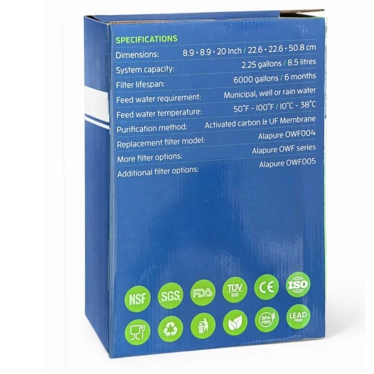 Alapure OWF020 identiek aan British Berkefeld RVS 8,5 liter SET