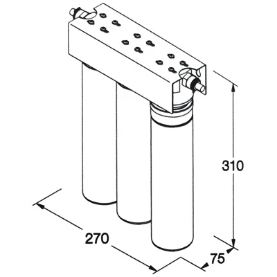 FT-line 3 Inbouw Waterfiltersysteem Zonder Zilver Carbon