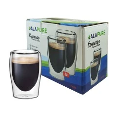 Alapure Dubbelwandige Espresso Thermoglazen