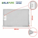 Filtr metalowy Alapure pasujący do modelu Junker 742967 / 00742967 388 x 265 x 8 mm