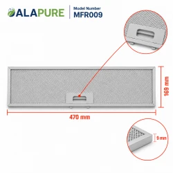 Filtr metalowy Alapure pasujący do modelu Arthur Martin 4055380804 470 x 169 x 9 mm