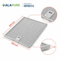 Filtr metalowy Alapure pasujący do modelu Faber 1330251404 / 133.0251.404 300x250x7 mm