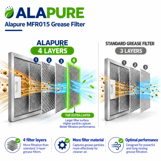 Filtr metalowy Alapure pasujący do modelu Faber 1330251404 / 133.0251.404 300x250x7 mm