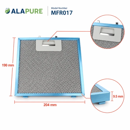 Filtr metalowy Alapure pasujący do urządzenia Falmec 190 x 204 x 9,5 mm 101080134
