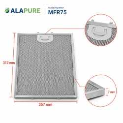 Filtr metalowy Alapure pasujący do Indesit C00268543 318 x 256 x 8 mm