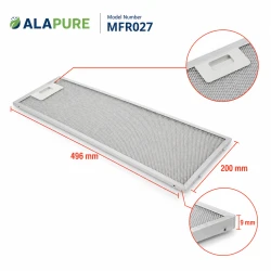 Filtr metalowy Alapure pasujący do Inventum 40600900029 200 x 496 x 9 mm