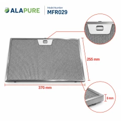 Filtr metalowy Alapure pasujący do modelu Faber 1330076268, wymiary 370 x 255 x 8 mm