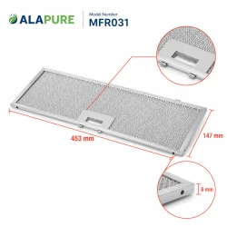  Filtr metalowy Alapure pasujący do modelu Elica 452 x 148 x 14 mm GF02VC