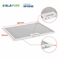 Filtr metalowy Alapure pasujący do Constructa 432785 / 00432785 310x500x7 mm