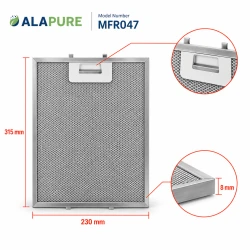 Filtr metalowy Alapure pasujący do modelu Novy 315 x 230 mm 506-8030