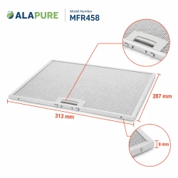 Filtr metalowy Alapure pasujący do modelu Neff 672373 / 00672373 313 x 287 x 8 mm