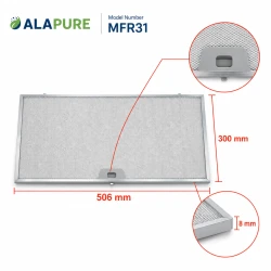 Filtr metalowy Alapure pasujący do modelu Faber 1330059015 506 x 300 x 8 mm