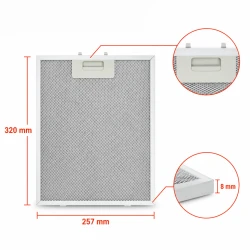 Filtr metalowy Pelgrim 18831 / 88017203 320 x 260 x 9 mm