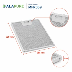 Filtr metalowy Alapure pasujący do modelu Neff 363095 / 00363095 320 x 280 x 8 mm