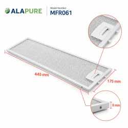 Filtr metalowy Alapure pasujący do Constructa 352813 / 00352813 445 x 175 mm