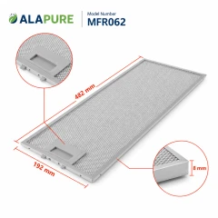 Filtr metalowy Alapure pasujący do modelu Junker 11022474, wymiary 482 x 192 x 8 mm