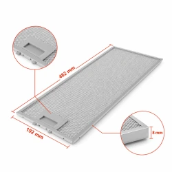 Filtr metalowy Neff 11022474 482 x 192 x 8 mm 