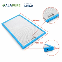 Filtr metalowy Alapure pasujący do modelu Siemens 422872 / 00422872 380 x 283 x 8 mm