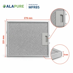 Filtr metalowy Alapure pasujący do modelu Juno 4055101671 280 x 230 x 8 mm