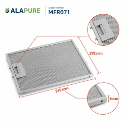 Filtr metalowy Novy 508-9008 / 6200020 315 x 270 x 9 mm firmy Alapure MFR071