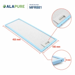 Filtr metalowy Alapure pasujący do modelu Juno 4055241147, wymiary 455 x 185 x 8 mm