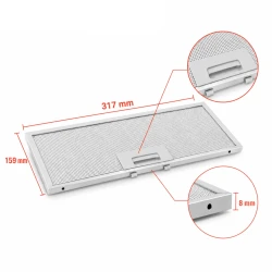 Filtr metalowy Neff 11004995 317 x 159 x 8 mm 