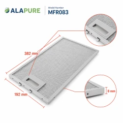 Filtr metalowy Alapure pasujący do modelu Siemens 11022472, wymiary 382 x 192 x 8 mm