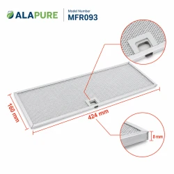 Filtr metalowy Alapure pasujący do modelu Juno 50286533000, 160 x 424 mm (2 szt.)