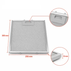 Filtr metalowy Amica 1006926 300 x 250 x 8 mm 