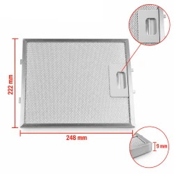 Filtr metalowy Elica GF04MC 227 x 224 x 9 mm 