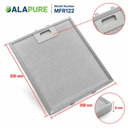 Filtr metalowy Alapure pasujący do modelu Pelgrim 127036, 320 x 258 x 8 mm