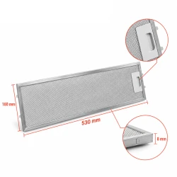 Filtr metalowy Juno 50289526001 530 x 160 x 8 mm 