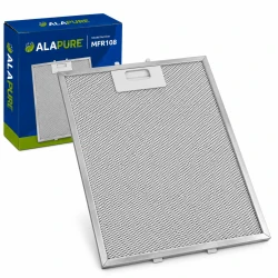Filtr metalowy Alapure pasujący do modelu Atag 23682, wymiary 380 x 284 x 5 mm