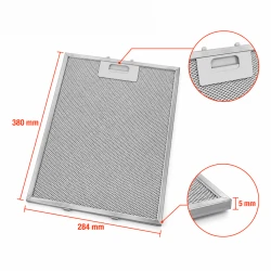 Filtr metalowy Atag 23682 380 x 284 x 5 mm 