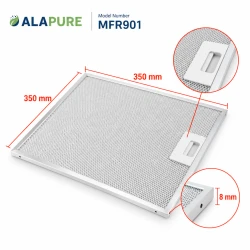 Filtr metalowy Alapure pasujący do Whirlpool 482000099468 / 350 x 350 mm
