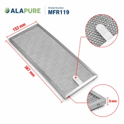Filtr metalowy Alapure pasujący do modelu Novy 563-8035, 387 x 153 mm