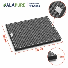 Alapure HFK4550 – kompatybilny z filtrem węglowym Miele DKF12-P / DUMF12