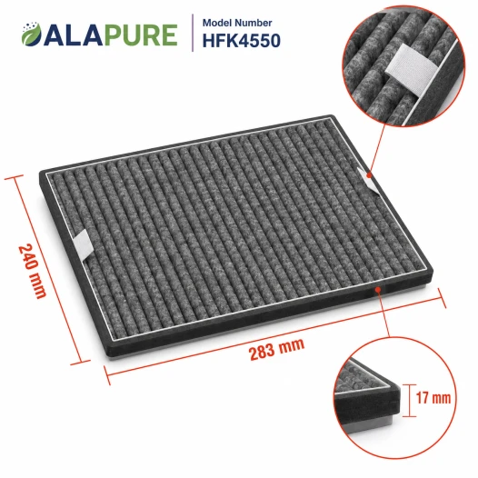 Alapure HFK4560 – kompatybilny z filtrem węglowym Miele DKF16-P / 7932320 (2 szt.)