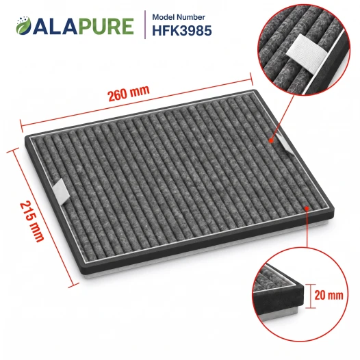 Alapure HFK3985 – kompatybilny z filtrem węglowym Miele DKF11-P