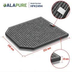 Alapure HFK2494 – pasuje do filtra węglowego Miele DKF9-P