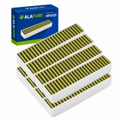 Filtr węglowy Alapure HFK025 CleanAir Plus, pasujący do modeli 17005507 / 17005512 / AA200100 / LZ21WWB16 (8 szt.)