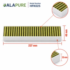 Filtr węglowy Alapure HFK025 CleanAir Plus, pasujący do modeli 17005507 / 17005512 / AA200100 / LZ21WWB16 (8 szt.)