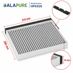 Alapure HFK928 Pasuje do Balay 11049702 / 11026771 / Z5102X1 / 00705432 Filtr węglowy CleanAir