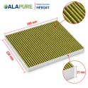 Filtr węglowy Alapure CleanAir Plus pasujący do modeli Bosch 11034226 / 17004035 / DIZ1JX1B6 (3 szt.)