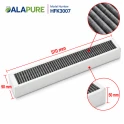 Filtr zapachowy i filtr cząstek drobnych Alapure, pasujący do modelu Pelgrim HF3007