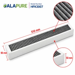 Filtr zapachowy i filtr cząstek drobnych Alapure, pasujący do modelu Pelgrim HF3007