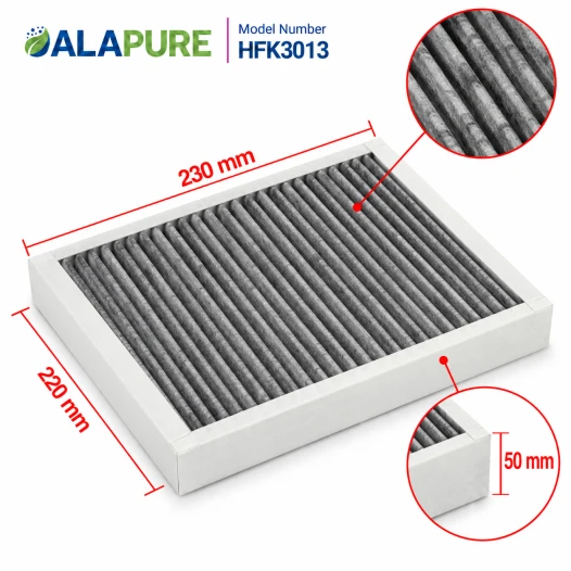 Filtr zapachowy i filtr cząstek stałych Alapure, pasujący do modelu Pelgrim HF3013
