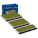 Alapure – pasuje do filtra węglowego Bosch CleanAir Plus DWZ1BK1I6 / 17008032 (3 szt.)
